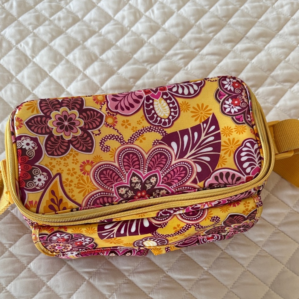 Vera Bradley Yellow and Pink Floral Lunchbox